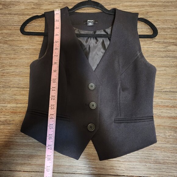 Nasty Gal Essentials Tailored Waistcoat NWOT Black Size 4 - Picture 2 of 10